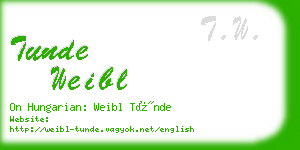 tunde weibl business card